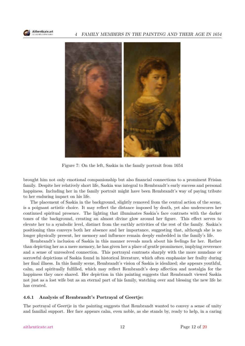Rembrandt attribution study report sample page 12