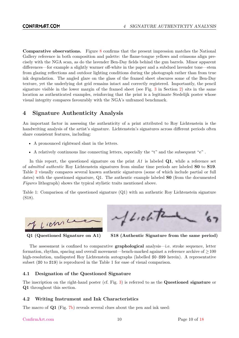 Framed triptych report sample page 10