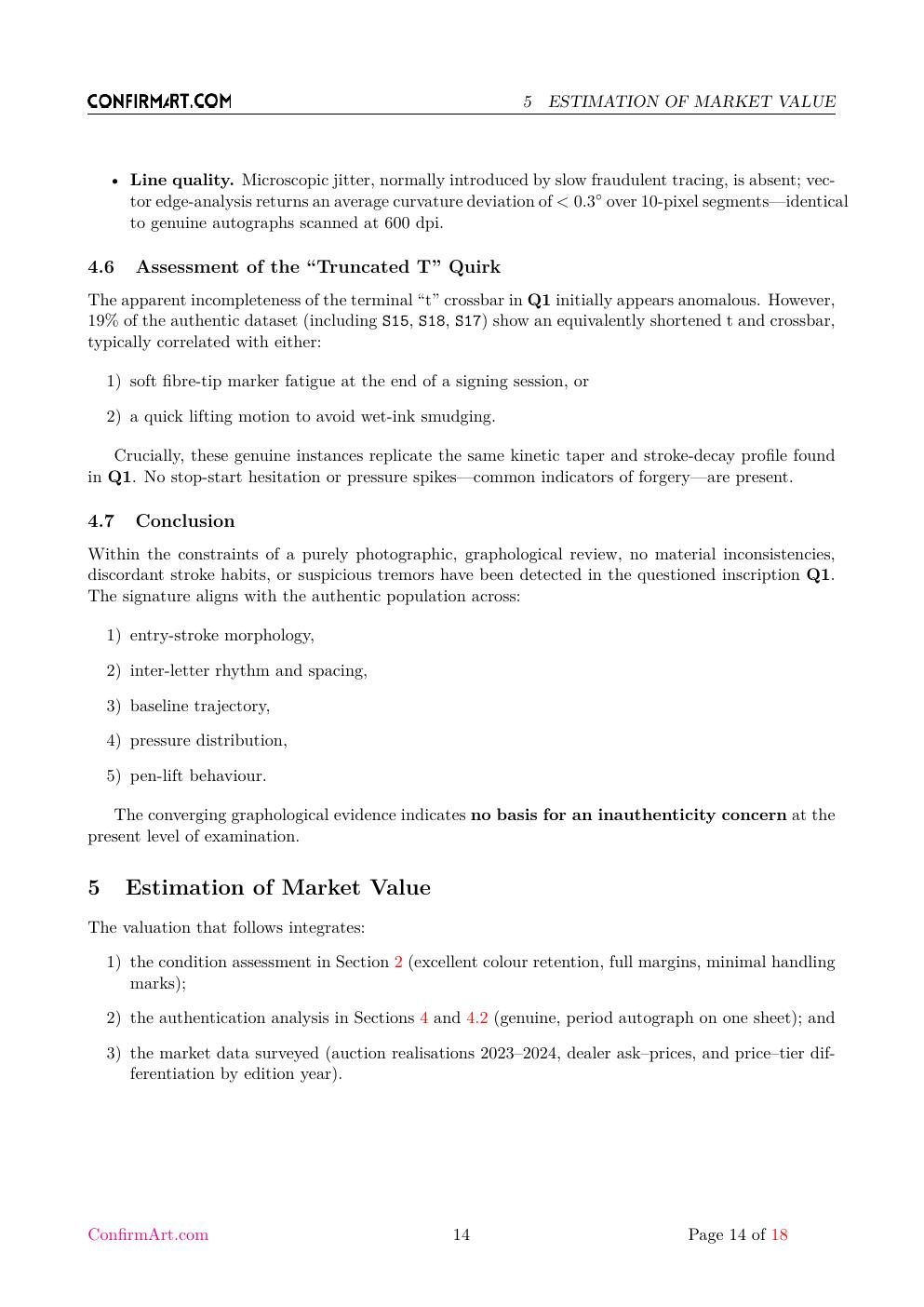 Framed triptych report sample page 14