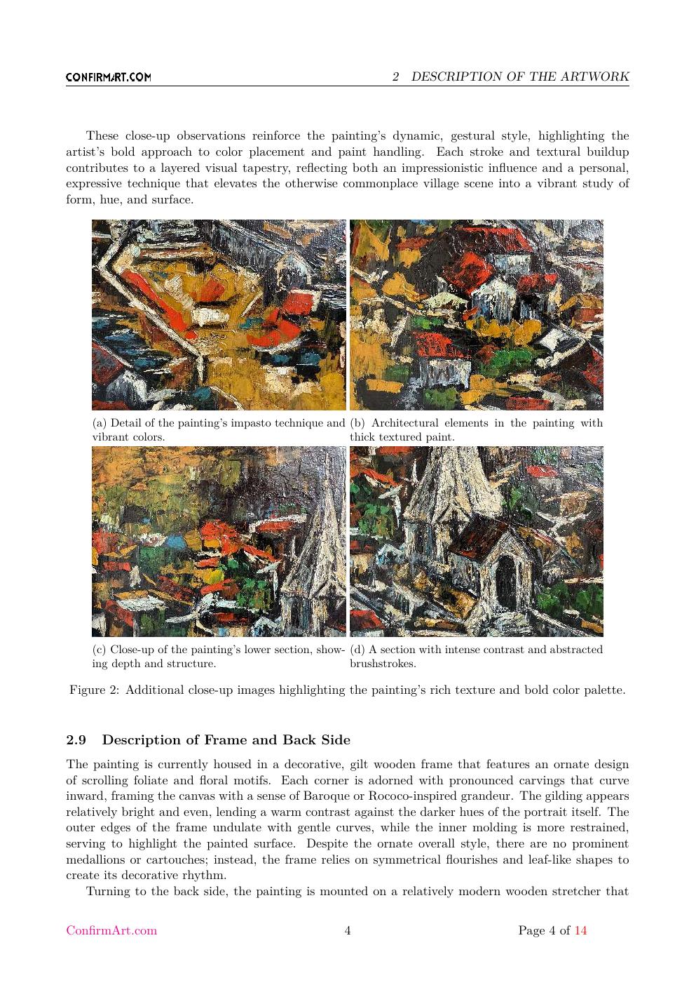 S. H. Raza painting study report sample page 4