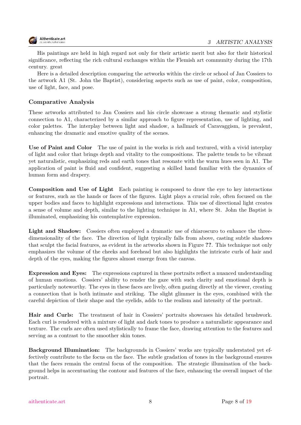 St. John the Baptist report sample page 8