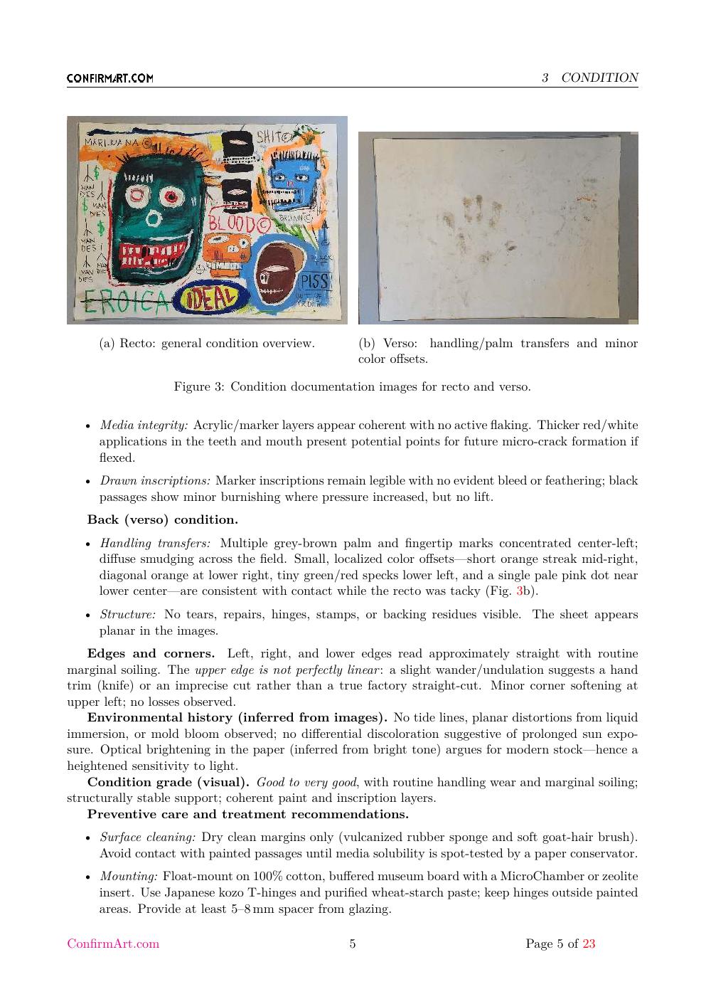 Eroica Basquiat study report sample page 5
