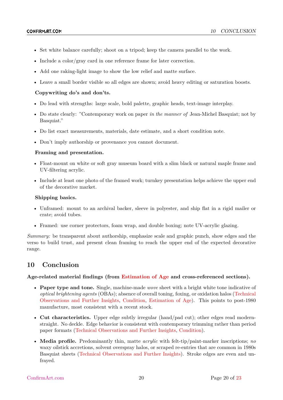 Eroica Basquiat study report sample page 20