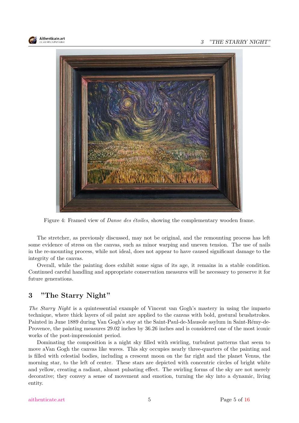 Vincent signature painting report sample page 5