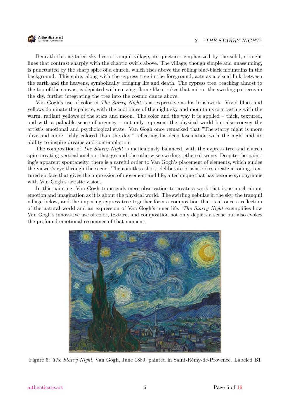 Vincent signature painting report sample page 6