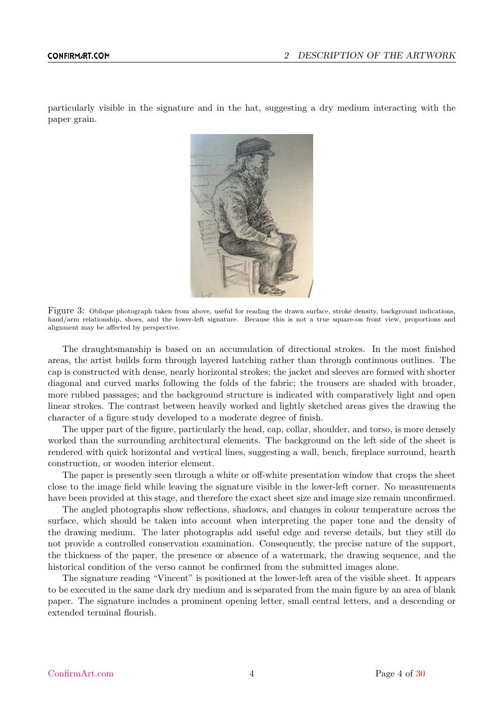 Van Gogh drawing study report sample page 4