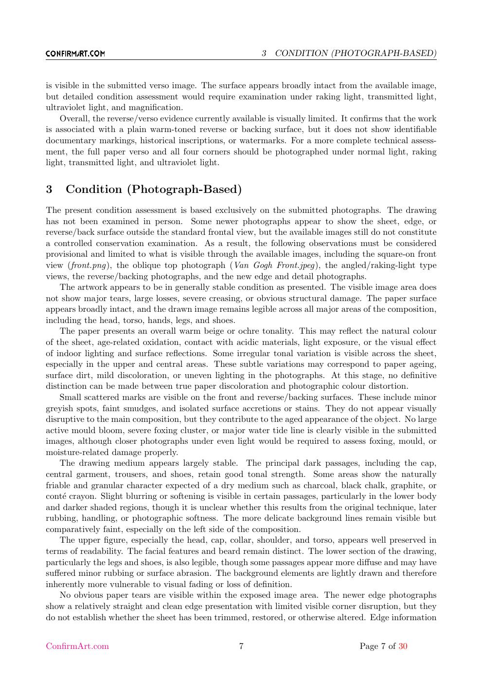 Van Gogh drawing study report sample page 7