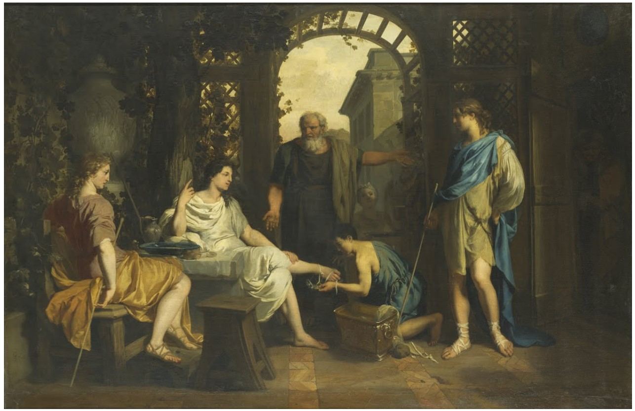 Sacrifice of Polyxena at the Tomb of Achilles: Legs of Angel and Soldier