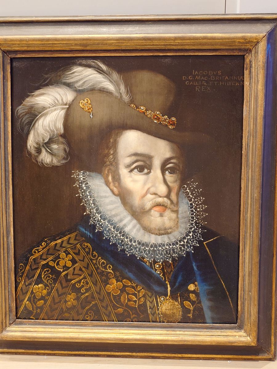 Portrait associated with King James: Frame and back side