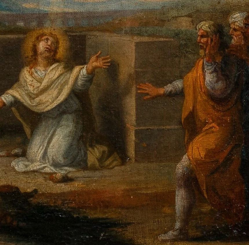 The oil on canvas, "The Stoning of St Stephen": Post-Restoration Appearance