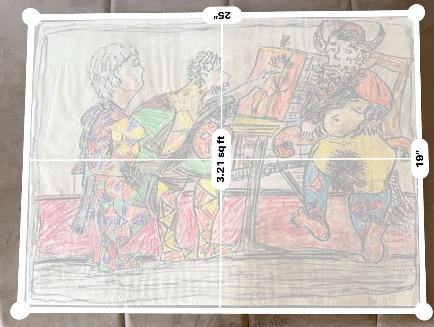 Painter and model drawing: Support and medium