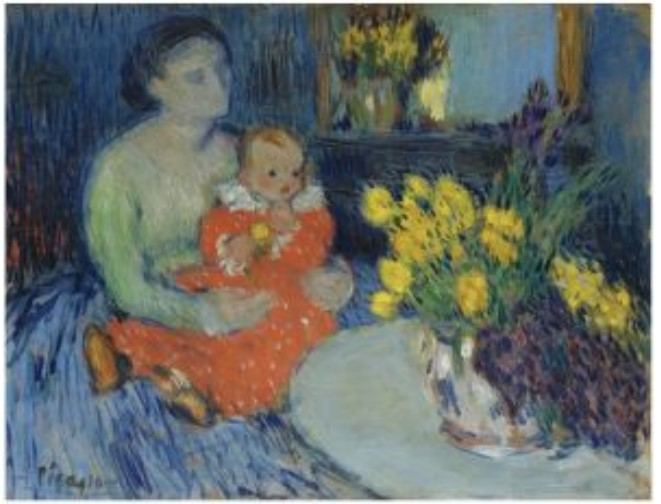 Still life with vases: Tabletop Themed Artworks by Picasso (1901)