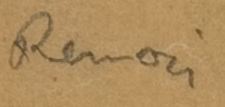 Renoir signature study: Comparison with Signatures on famous drawings and prints